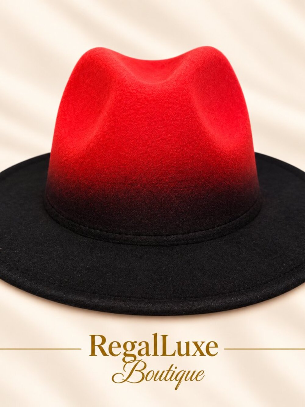 *Never Worn* Red to Black Gradient Hat